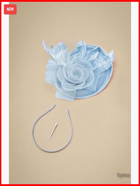 Derby Pillbox Fascinator Hat with Mesh Feathers Hair Clip Headband main image 4